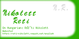 nikolett reti business card